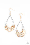 Paparazzi "Off The Blocks Shimmer" Gold Earrings Paparazzi Jewelry