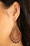 Paparazzi "Glacial Glaze" Brown Earrings Paparazzi Jewelry