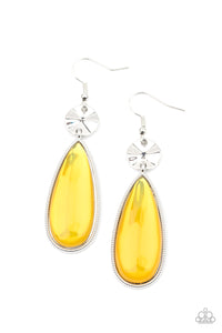 Paparazzi "Jaw-Dropping Drama" Yellow Earrings Paparazzi Jewelry