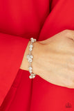 Paparazzi "Social Glistening" White Bracelet Paparazzi Jewelry