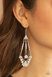 Paparazzi "High-Ranking Radiance" White Earrings Paparazzi Jewelry