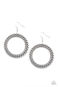 Paparazzi "Above the Rims" Silver Earrings Paparazzi Jewelry