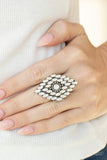 Paparazzi "Incandescently Irresistible" White EXCLUSIVE Ring Paparazzi Jewelry
