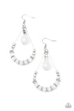 Paparazzi "Lovely Lucidity" White Earrings Paparazzi Jewelry