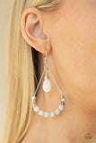 Paparazzi "Lovely Lucidity" White Earrings Paparazzi Jewelry