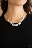 Paparazzi "Gorgeously Glacial" White Necklace & Earring Set Paparazzi Jewelry