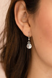 Paparazzi "Gorgeously Glacial" White Necklace & Earring Set Paparazzi Jewelry
