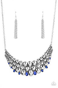 Paparazzi "Powerhouse Party" Blue Necklace & Earring Set Paparazzi Jewelry