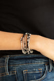 Paparazzi "Head Turning Twinkle" Black Bracelet Paparazzi Jewelry