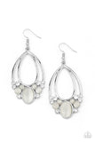 Paparazzi "Look Into My Crystal Ball" White Earrings Paparazzi Jewelry