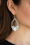 Paparazzi "Look Into My Crystal Ball" White Earrings Paparazzi Jewelry