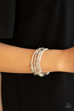 Paparazzi "Head Turning Twinkle" White Bracelet Paparazzi Jewelry