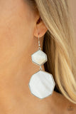 Paparazzi "Vacation Glow" White Earrings Paparazzi Jewelry