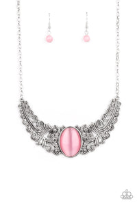 Paparazzi "Celestial Eden" Pink Necklace & Earring Set Paparazzi Jewelry