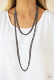 Paparazzi "Save Your Tiers" Black Necklace & Earring Set Paparazzi Jewelry