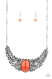 Paparazzi "Celestial Eden" Orange Necklace & Earring Set Paparazzi Jewelry