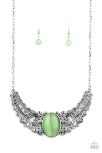 Paparazzi "Celestial Eden" Green Necklace & Earring Set Paparazzi Jewelry