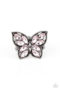 Paparazzi "Fluttering Fashionista” Pink Ring Paparazzi Jewelry