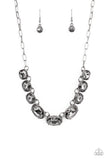 Paparazzi "Gorgeously Glacial" Black Necklace & Earring Set Paparazzi Jewelry