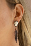 Paparazzi "Totally Tran-quill" Copper Post Earrings Paparazzi Jewelry