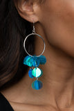 Paparazzi "Holographic Hype" Blue OIL SPILL Earrings Paparazzi Jewelry