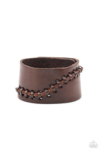 Paparazzi "Every STITCH Way" Brown Urban Unisex Paparazzi Jewelry