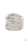 Paparazzi "Best Of Luxe" White EXCLUSIVE Bracelet Paparazzi Jewelry