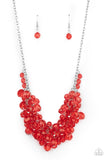 Paparazzi "Let The Festivities Begin" Red Necklace & Earring Set Paparazzi Jewelry
