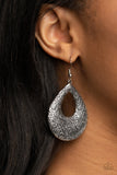 Paparazzi "Flirtatiously Flourishing" Silver Earrings Paparazzi Jewelry