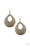 Paparazzi "Flirtatiously Flourishing" Brass Earrings Paparazzi Jewelry