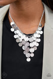 Paparazzi "Spotlight Ready" FASHION FIX Silver Necklace & Earring Set Paparazzi Jewelry