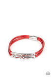 Paparazzi "What a WANDER-ful World" Red Bracelet Paparazzi Jewelry