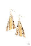 Paparazzi "How Flare You" Gold Earrings Paparazzi Jewelry