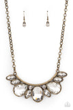 Paparazzi "Never Slay Never" Brass Necklace & Earring Set Paparazzi Jewelry