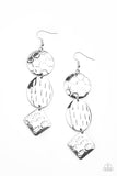 Paparazzi "Mixed Movement" Silver Earrings Paparazzi Jewelry