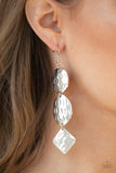 Paparazzi "Mixed Movement" Silver Earrings Paparazzi Jewelry