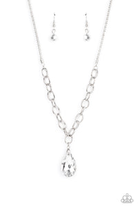 Paparazzi "Mega Modern" Silver Necklace & Earring Set Paparazzi Jewelry