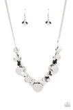 Paparazzi "GLISTEN Closely" Silver Necklace & Earring Set Paparazzi Jewelry
