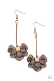 Paparazzi "Oh Snapdragons!" Copper Earrings Paparazzi Jewelry