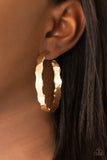 Paparazzi "Exhilarated Edge" Gold Earrings Paparazzi Jewelry