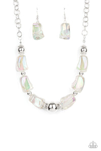 Paparazzi "Iridescently Ice Queen" Multi Oil Spill Necklace & Earring Set Paparazzi Jewelry