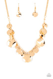 Paparazzi "GLISTEN Closely" Gold Necklace & Earring Set Paparazzi Jewelry