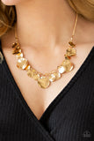 Paparazzi "GLISTEN Closely" Gold Necklace & Earring Set Paparazzi Jewelry