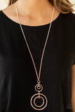 Paparazzi "Inner Workings" Rose Gold Necklace & Earring Set Paparazzi Jewelry