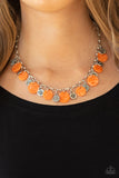 Paparazzi "Flower Powered" Orange Necklace & Earring Set Paparazzi Jewelry