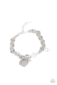 Paparazzi "Lovable Luster" White Bracelet Paparazzi Jewelry