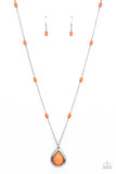 Paparazzi "Go Tell It On The Mesa" Orange Necklace & Earring Set Paparazzi Jewelry