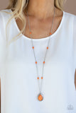 Paparazzi "Go Tell It On The Mesa" Orange Necklace & Earring Set Paparazzi Jewelry