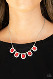 Paparazzi "Next Level Luster" Red Necklace & Earring Set Paparazzi Jewelry