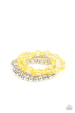 Paparazzi "Delightfully Disco" Yellow Bracelet Paparazzi Jewelry
